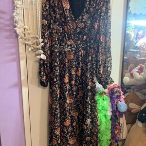 Floral Long Sleeve Maxi Dress
